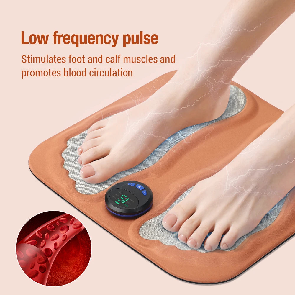 3D Smart Foot Massage Pad Feet Massager 6 Modes 15 Levelsimprove Blood Circulation Relax Muscles Slim Legs Rechargeable Foot Pad